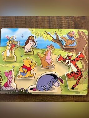 Melissa & Doug Disney Winnie the Pooh wooden chunky puzzle #7183 EXCELLENT!